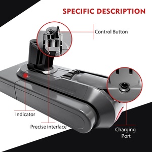 Dysons V11 elektrikli süpürge pil için yeni 25.2V 4000mAh lityum-iyon pil 21700 hücreleri değiştirme
