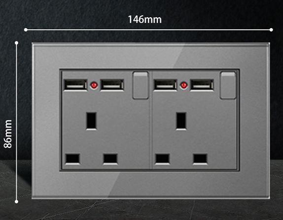 Spin Universa socket 4 Individual control switch