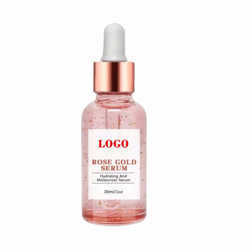 Haut leuchtendes Rosen elixier Bio Oem Private Label Vegan Anti-Falten-Gesichts alter Glow New 24K Gold Rose Oil Gesichts serum