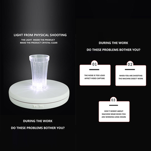 自动转盘带电转盘珠宝电动旋转台360度旋转全景展示台带LED - Product Image 3