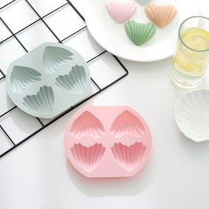 Factory Free Sample 4 Hole <strong>Shell</strong> <strong>Shape</strong> Silicone Cake Mold Silicone Candle Molds <strong>Soap</strong> Making Molds Resin Bp Free Silicone - Product Image 3