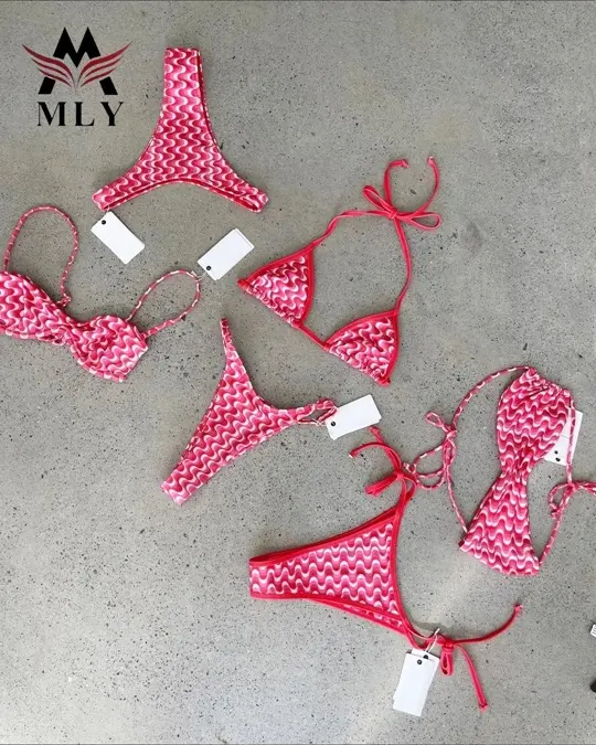 custom fashion two piece bikini eco friendly fabric swimsuit wholesale swimwear