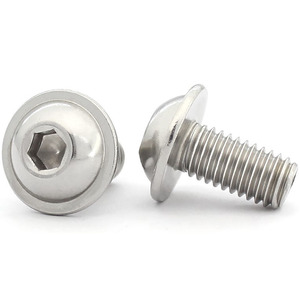 Sujetadores M2 M4 Cabezal de botón de brida galvanizada Sujetador de panel de estilo hexagonal con tornillo de máquina de arandela - Product Image 1
