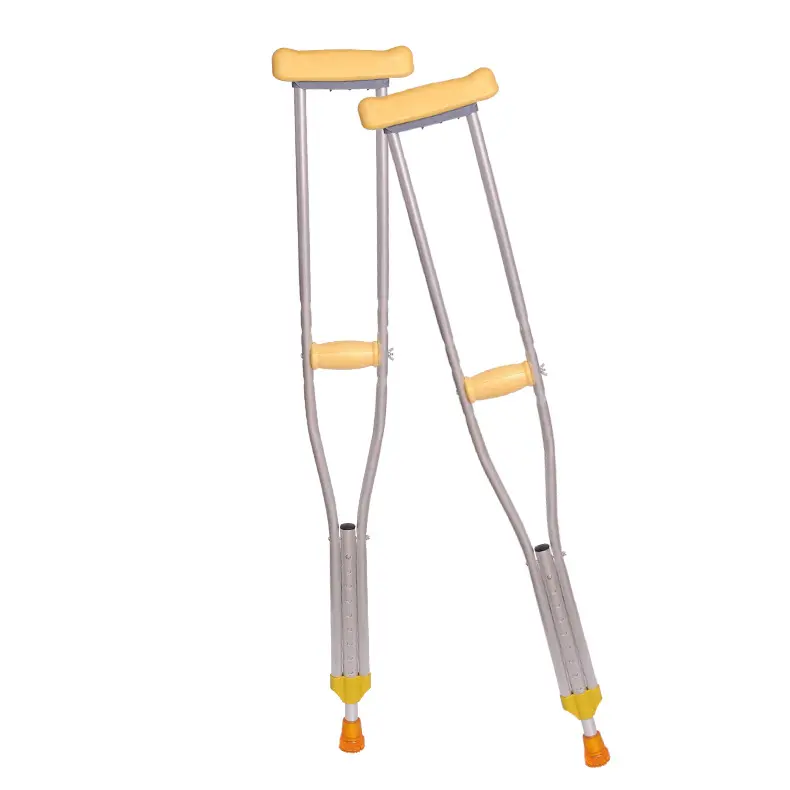 Aluminum alloy crutches for the elderly and the disabled with adjustable height and anti-slip underarm crutches.
