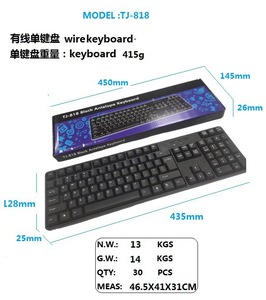 OEM personalizado 4-en-1 teclado ratón auricular Combo USB con cable e inalámbrico Interfaz de ordenador de membrana de plástico para ordenadores - Product Image 3