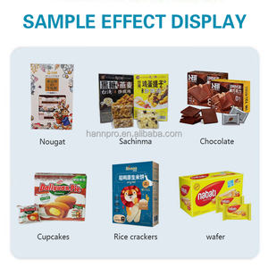 Torta di riso, cupcake in aumento alimentazione automatica di smistamento linea di confezionamento stampa automatica shaqima barrette di cioccolato macchina imballatrice - Product Image 2