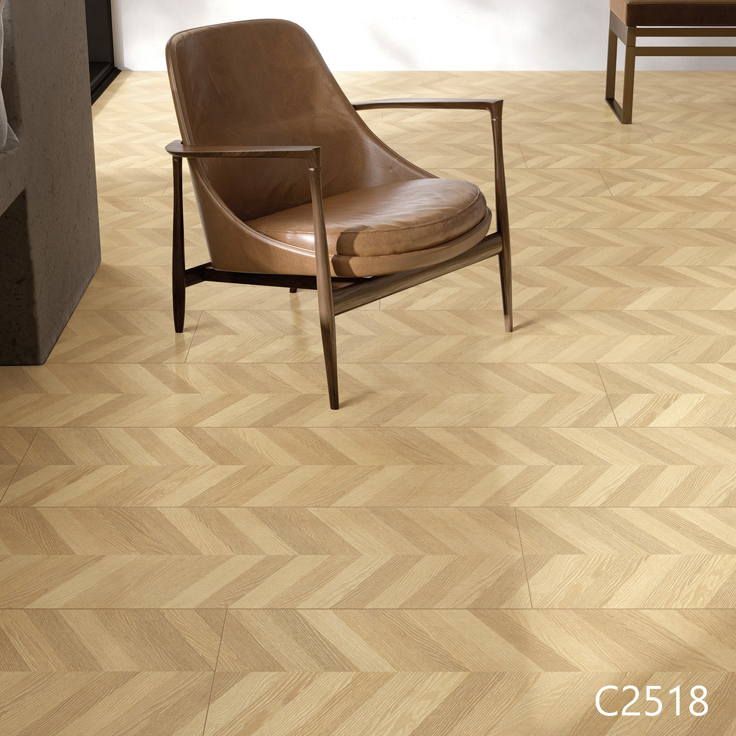 C2518 - Carreau de sol à chevrons naturel