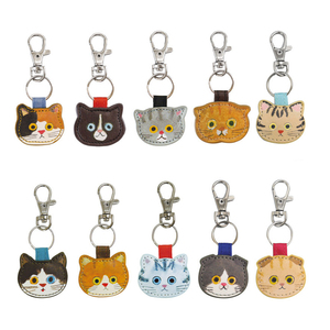 可爱小猫系列钥匙扣皮革钥匙圈装饰包挂件