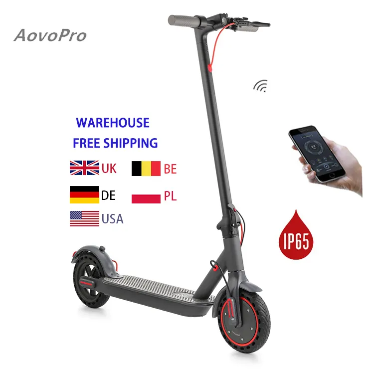 AOVOPRO 365GO REINO UNIDO DE Armazém Frete Grátis Top Vendas Direto Da Fábrica 350w 8.5inch M365 Scooter Elétrico