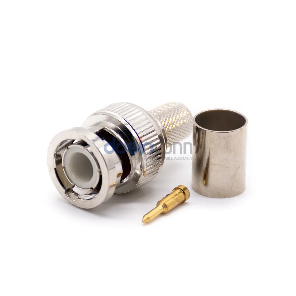 BNC Male Plug Connector for Coaxial Cable RG58 RG59 bnc micro coaxial connector
