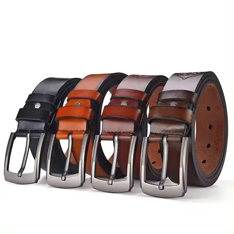 Professional Manufacture Custom Durable Pu Leather Belts for Men Belt Black Good PU Pin Buckle Belt