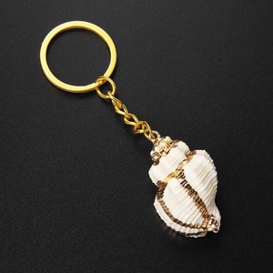 Gold Chain Seashell Charm KeyChain Natural Sea Shell Keychain Shell Pendant <strong>Key</strong> Ring Summer Beach <strong>Ocean</strong> Gift for Wedding - Product Image 3
