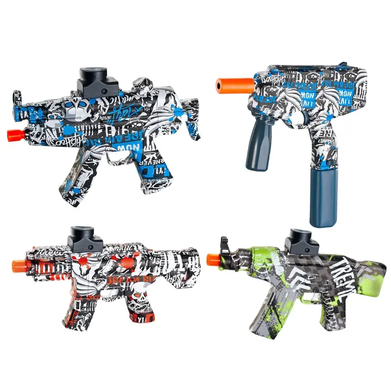 YUJIAN venda quente Full Auto AK Ejeção Shooting Gun Brinquedos Elétrica Gel Ball Blaster brinquedos Arma para crianças com contas de água
