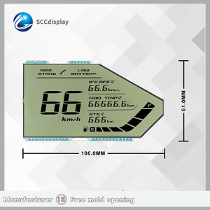 Produttore personalizzabile Anti-riflesso 7 segmento monocromatico moduli LCD Non Standard di dimensioni SJXDGW031 cruscotto moto - Product Image 4