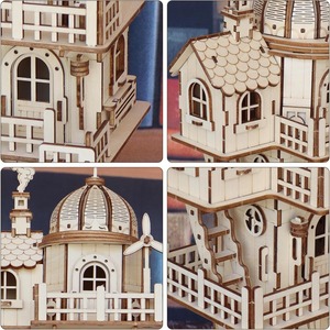 Tùy Chỉnh 3D Bằng Gỗ Thân Thiện Với Môi Tự Làm Đồ Chơi Câu Đố Thông Tư Treehouse Mô Hình Sáng Tạo Lắp Ráp Xây Dựng Kit - Product Image 6