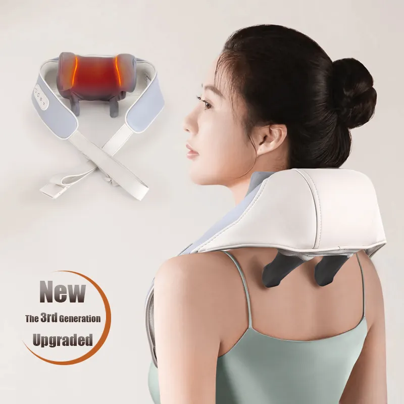 Miglior massaggiatore portatile Cordless Mini collo con cintura elastica a mani libere Design leggero 12V 2000mAh corpo spalla massaggiatore