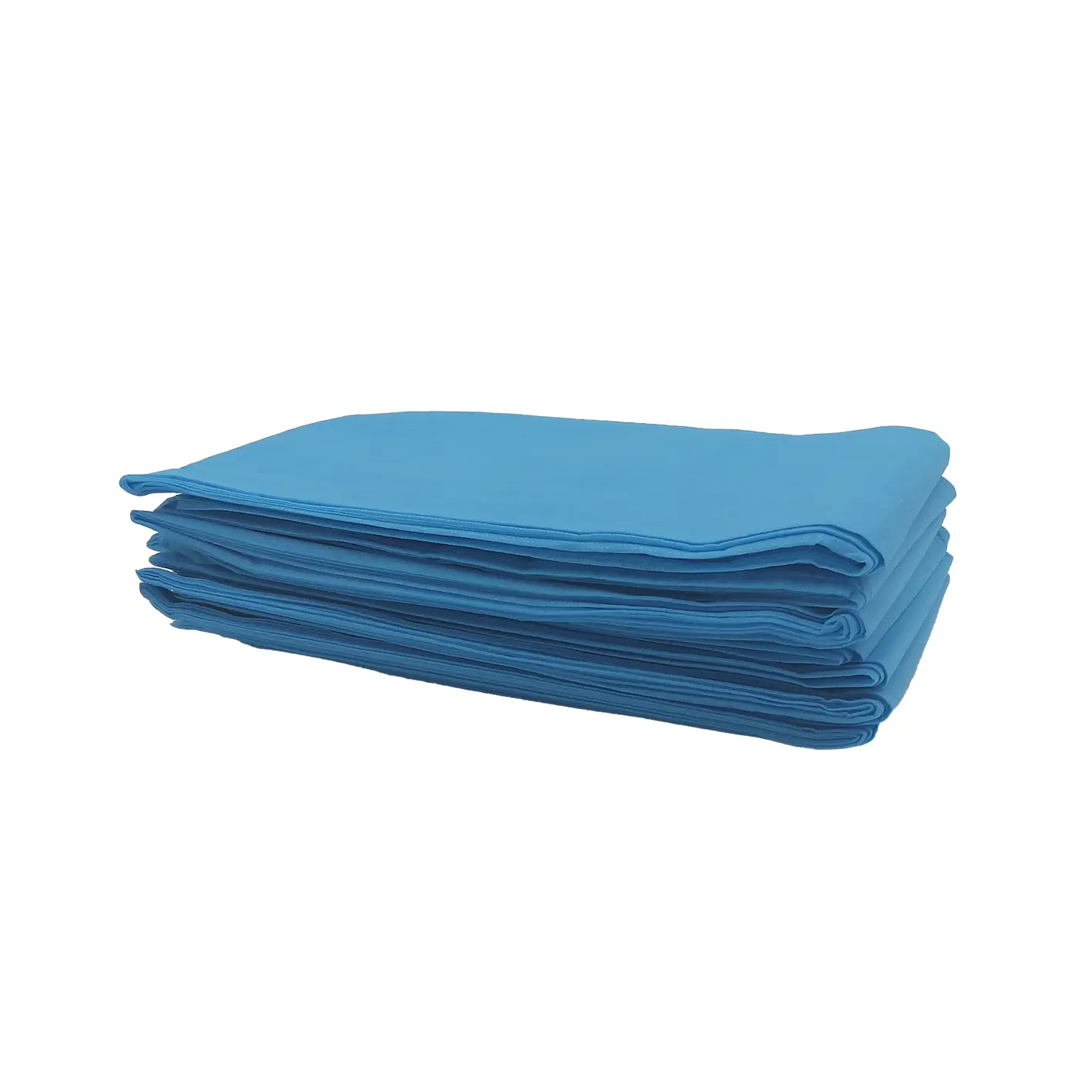 Lençol azul descartável médico à prova de poeira, lençol adequado para mesa de exame e cama de hospital, uso diário para hotéis