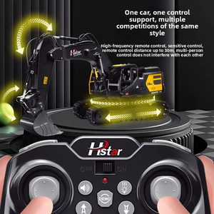 Chenghai <strong>Toys</strong> 2.4g Oversized Alloy Remote Control Excavator Classy <strong>Black</strong> Technology Kids Engineering Vehicle for Expert - Product Image 3