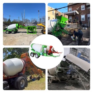 3.0 mét khối TRỘN BÊ TÔNG Trailer di động xi măng TRỘN BÊ TÔNG trống với động cơ riêng biệt - Product Image 4