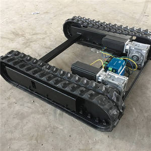 Adjustable Size Engineering Version of the Tracked Undercarriage Motorised Rubber Crawler <strong>Chassis</strong> - Product Image 3