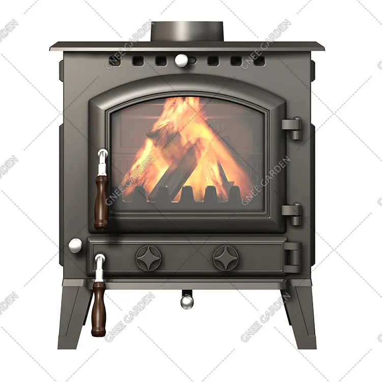Fogão Godin de ferro fundido fogão interno fogão a lenha sem fumaça ao ar livre