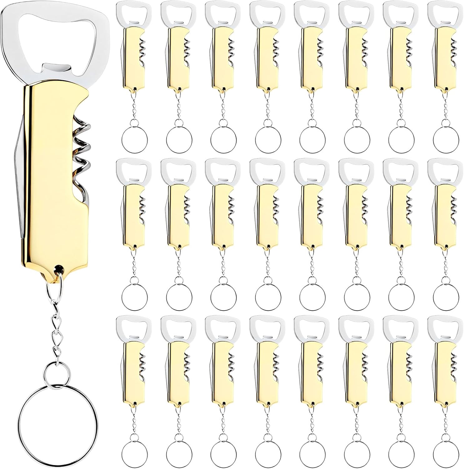 Or-ouvreur de Keychain (poignée inoxydable)