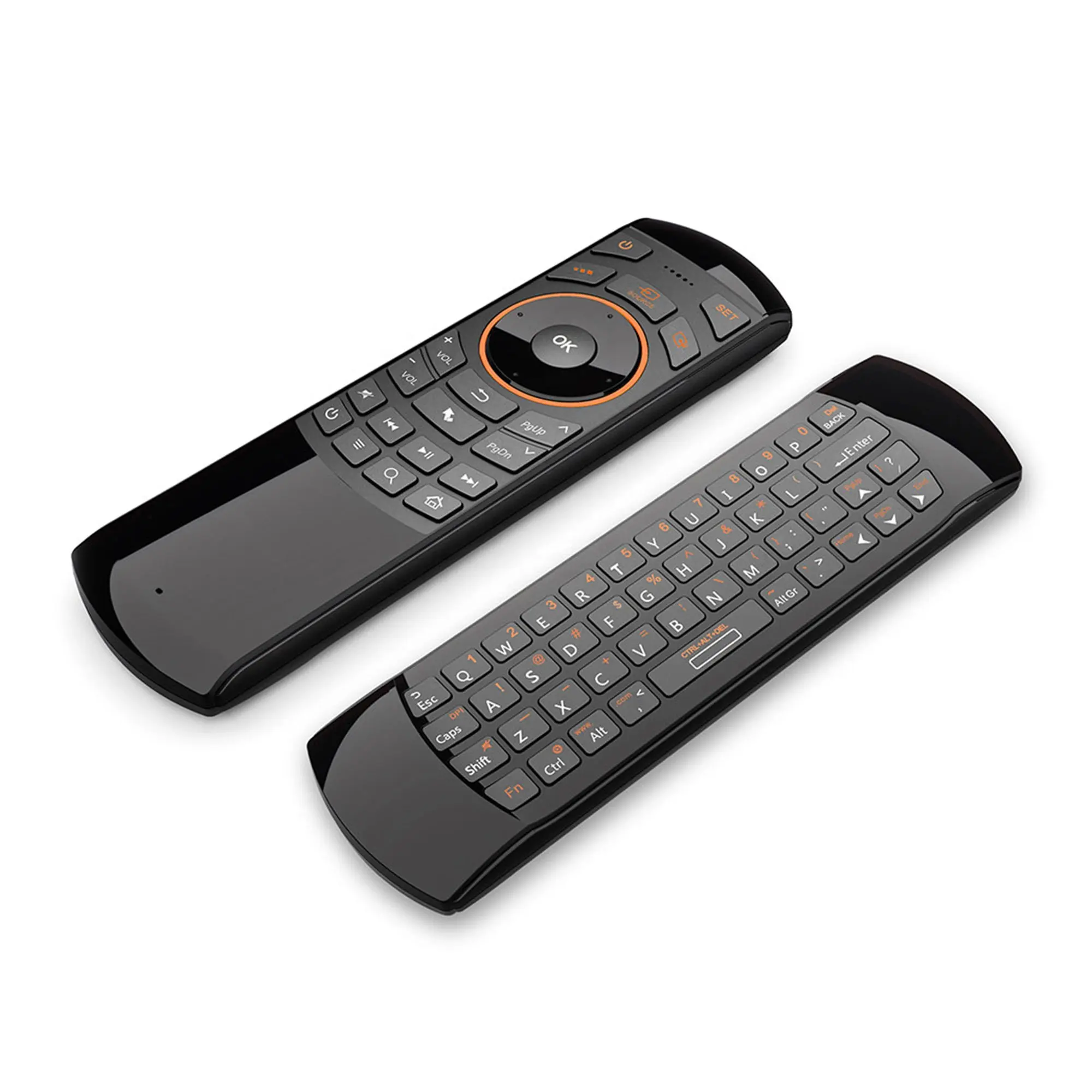2.4G Hz Wireless QWERTY Keyboard + Air Mouse + Remote Control untuk Windows/MAC OS/Linux/Android