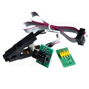 Aggiornamento versione SOIC8 SOP8 Test Clip per EEPROM 93CXX / 25CXX / 24CXX In-Circuit Programming + 2 adattatori - Product Image 1