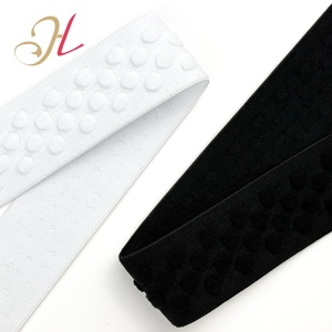 Shantou elástico fabricación al por mayor personalizada bola de lana convexa en blanco y negro 3,1 cm banda elástica - Product Image 5