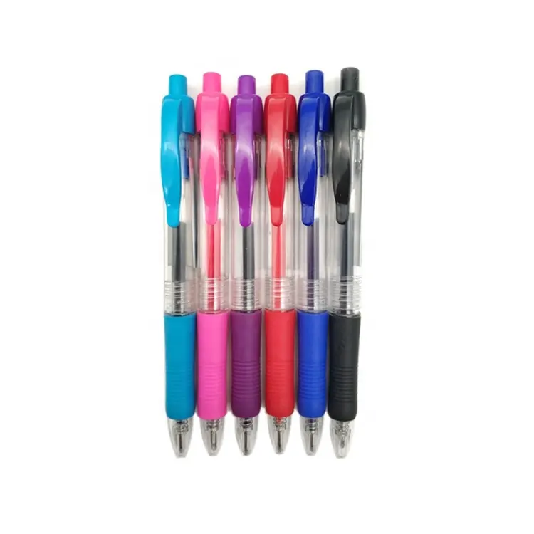 STASUN-Bolígrafo de tinta de Gel retráctil de plástico con mango promocional de buena calidad