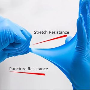 4 мил толстые нитриловые перчатки без латекса без порошка с текстурированным захватом 4 размера для многоцелевого использования одноразовые защитные перчатки - Product Image 5