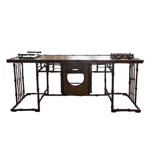 Eco-Modern Qiong Bamboo <strong>Executive</strong> Desk with <strong>Durable</strong> Mortise and Tenon Structure for <strong>Computer</strong> Spaces Featuring Storage Options - Product Image 3