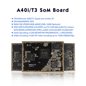 Allwinner T3 A40i Quad Core Board SoM Open Source para Android Control Board