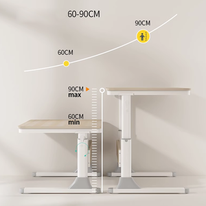 Design Library Boardroom Reading Table Small <strong>Computer</strong> Manual Height Adjustable Desk Wood Grain Stand Study Table for Home Office - Product Image 2