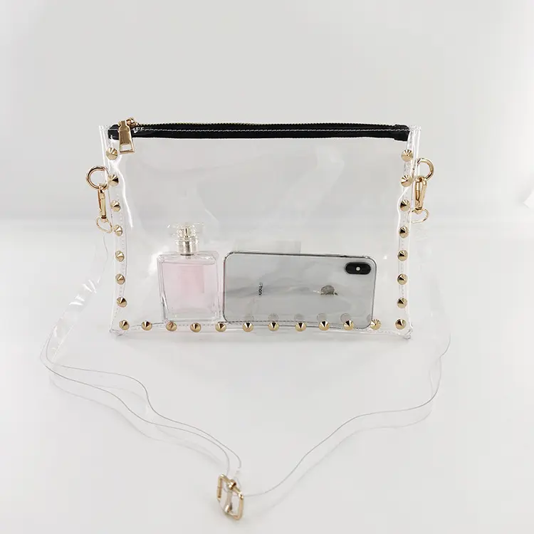 R32 Pvc borsa per telefono a tracolla borsa trasparente da donna all'ingrosso