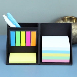 Bloc de notas adhesivo personalizado para escritorio de oficina Cute Mini Sticky Notes blocs de notas conjunto para hacer lista con portalápices - Product Image 2