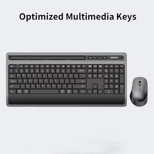 Combo de teclado y ratón inalámbricos, teclado de computadora inalámbrico ergonómico de 2,4G con soporte para tableta de teléfono, compatible con Windows - Product Image 3