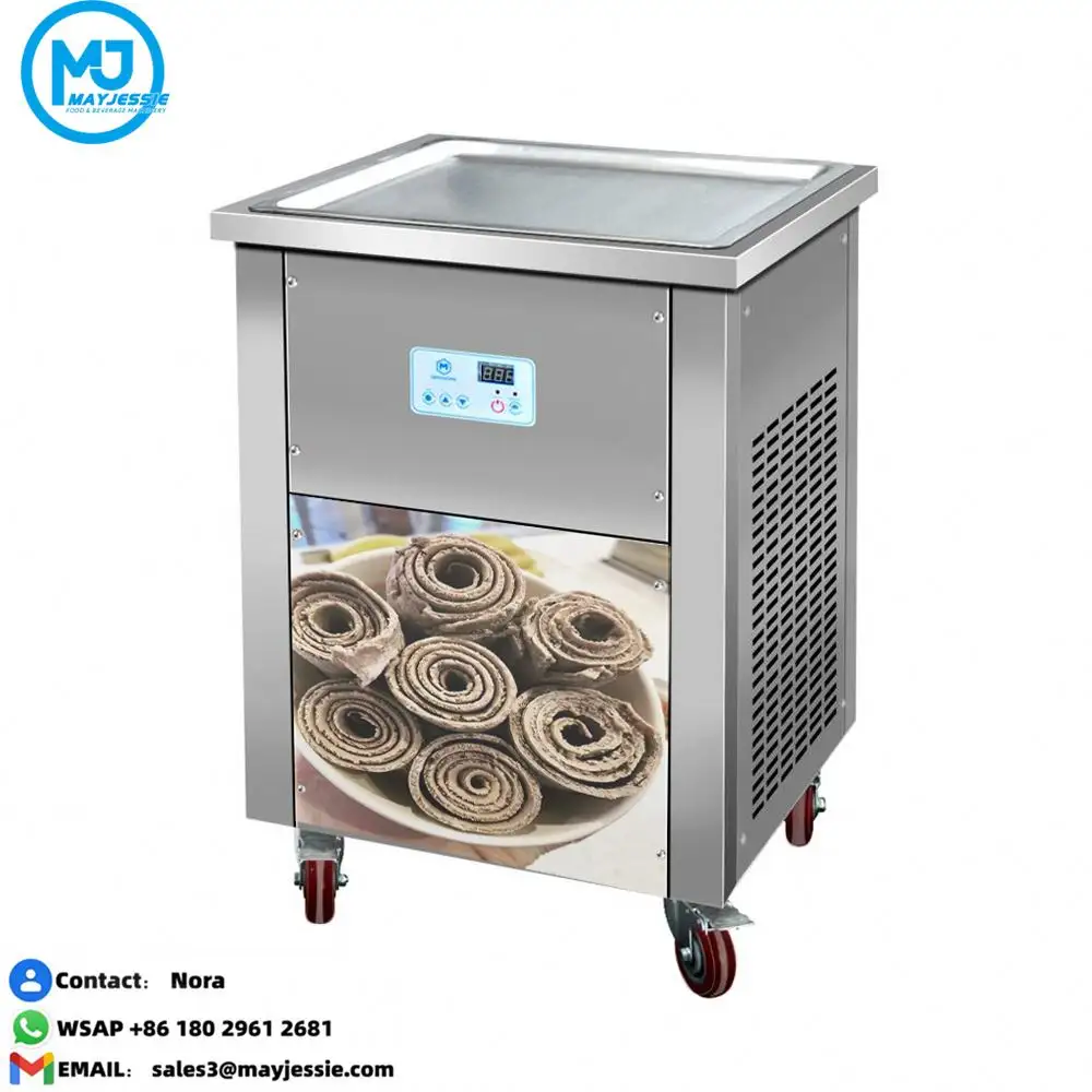 220V 20240531 Nieuwe Machine Gebakken Ijs Roll Machine Voor Restaurant Bevroren Voedsel Fabriek