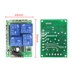 Universeller drahtloser Fernbedienung schalter DC 12V 4CH Relais Empfänger modul Mit 4-Kanal-HF-Fernbedienung 433-MHz-Sender - Product Image 3