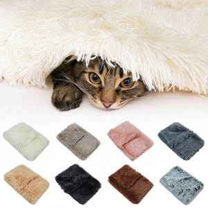 Hot Selling Long <strong>Plush</strong> Pet Throw Blanket Soft <strong>Extra</strong> Warm Cat Dog Sleep Mat with Solid Pattern - Product Image 1