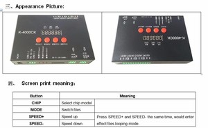 K-4000CK Full Color Pixel Led Strip Offline 4096pixels SPI Signal Output <strong>DMX</strong> <strong>512</strong> Led Digital <strong>Controller</strong>