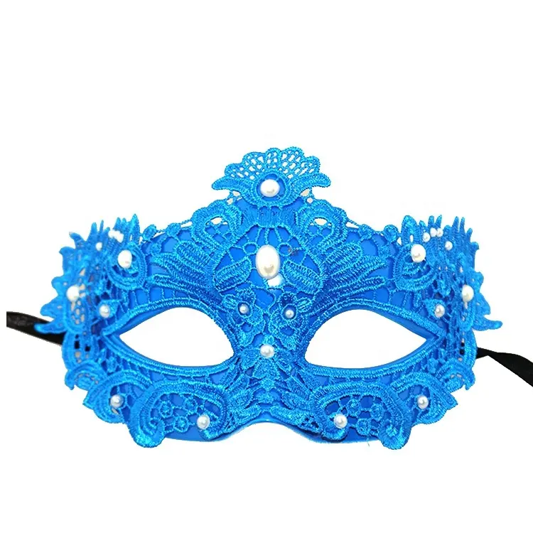 Fábrica al por mayor Máscaras de Mascarada con decoración de encaje Color personalizado Carnaval Mujer Prom Máscara de fiesta veneciana