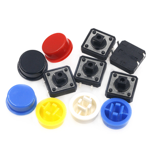 25 pz interruttore a pulsante tattile momentaneo pulsante Micro interruttore 12*12*7.3MM + 25 pz tappo tattile (5 colori) per interruttore Arduino - Product Image 2