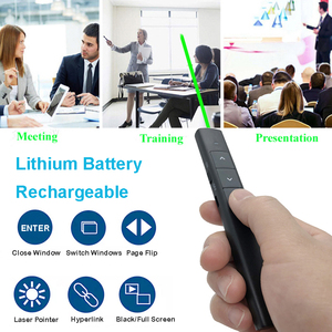 Presentatore Wireless USB con puntatore a luce verde Laser penna puntatore telecomando PPT per presentatore di presentazione Powerpoint PPT - Product Image 6