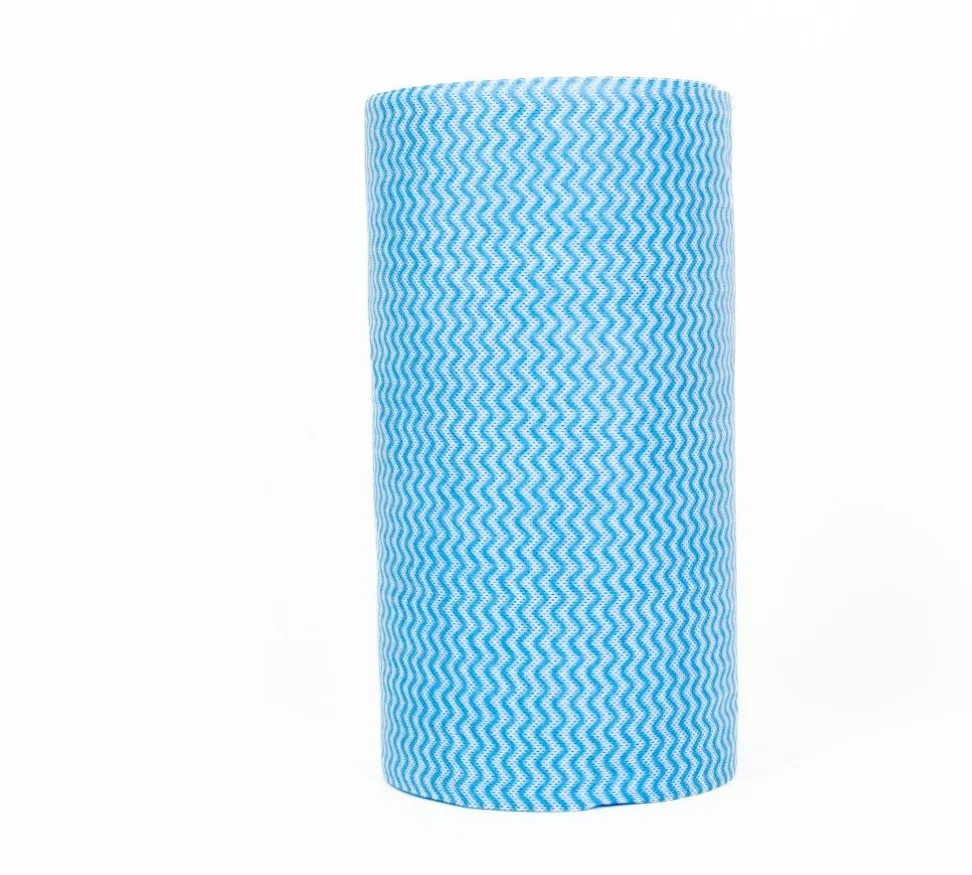 Rouleau d'essuyage lavable de nettoyage réutilisable de serviette multi-usages bleu vert pour la cuisine