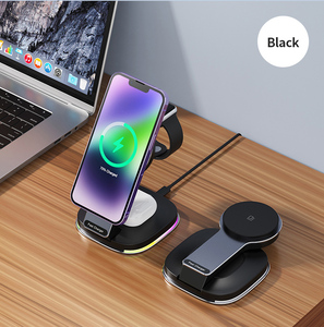 5 in 1 15w hızlı şarj 3 1 çok fonksiyonlu telefon kablosuz şarj Rgb gece lambası ile Iphone Apple 15 14 Pro Max - Product Image 1