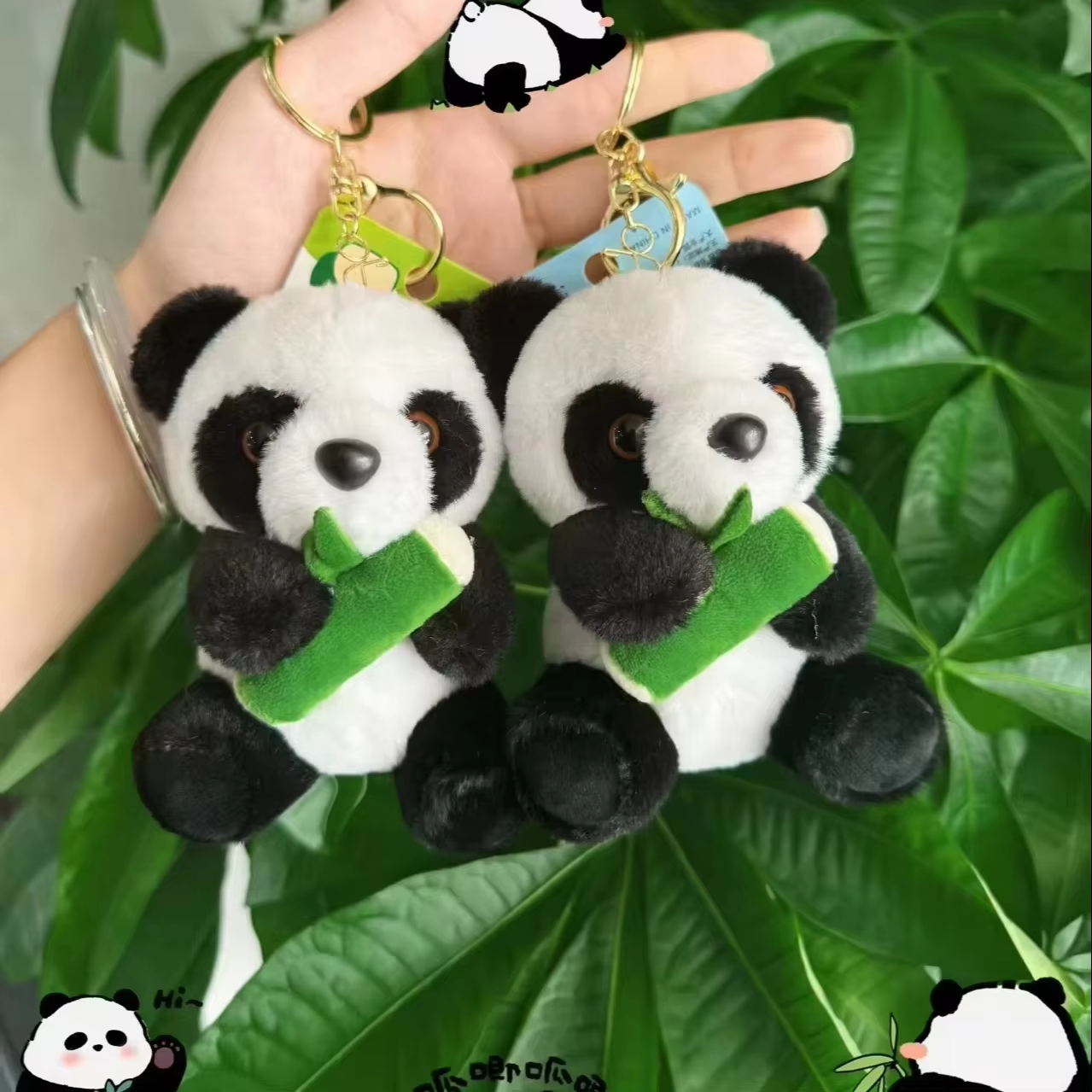 Bamboo-hugging panda