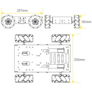 Hiwonder Large Metal 4WD Mecanum Wheels Fahrzeug chassis für Arduino/Raspberry Pi/ROS Roboter mit 12V Encoder Getriebe motor