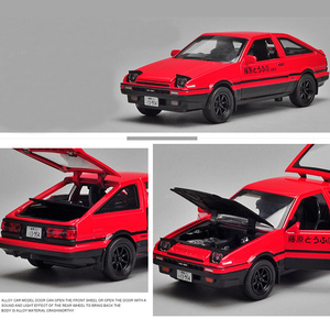 מכירה לוהטת Diecast דגם מכוניות ראשוני D AE86 גלגלי סגסוגת מתכת רכב ילדים צעצועים לילדים מזכרת מתנת יום הולדת בנים