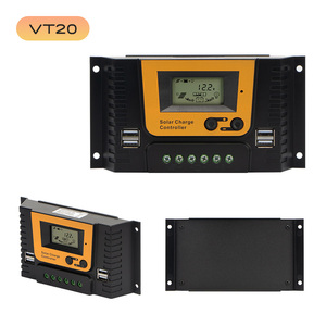 SOLARDANCE Home PWM controlador de carga solar 12v 24v 48v 10a 20a 30a 80a controlador de carga solar PWM manual para batería de litio - Product Image 6